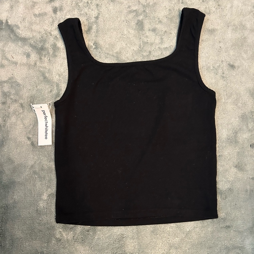 Perfectwhitetee NWT RiRi square neck tank in black. - Picture 3 of 4